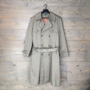 Vintage Hill & Archer Classic Trench Coat w/ Removable Lining Fits Men's S-M